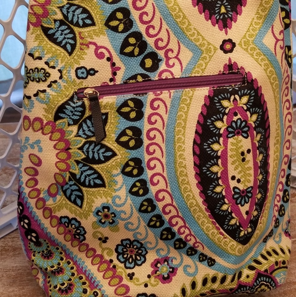 Spartina drawstring vinyl lined bag